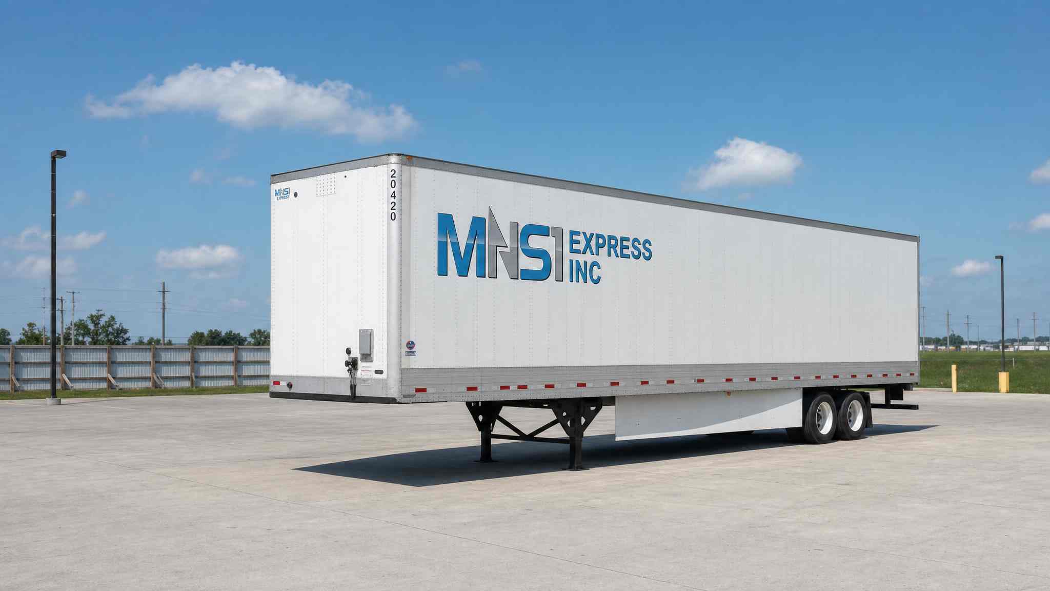 MNS1 dry van trailer in the yard